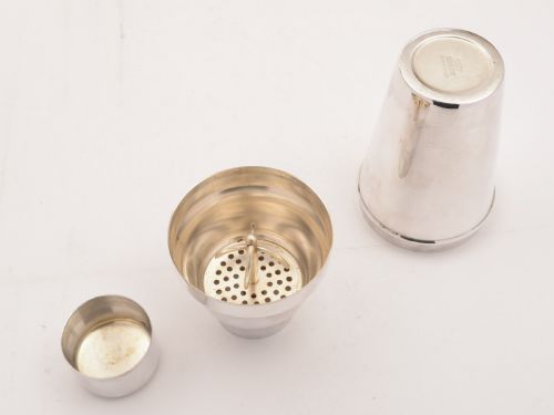 Art Deco Silver Plated Cocktail Shaker Circa 1930