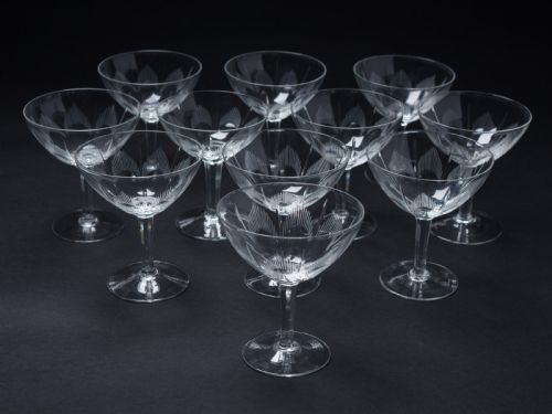 Set of 8 Art Deco Champagnes Circa 1930