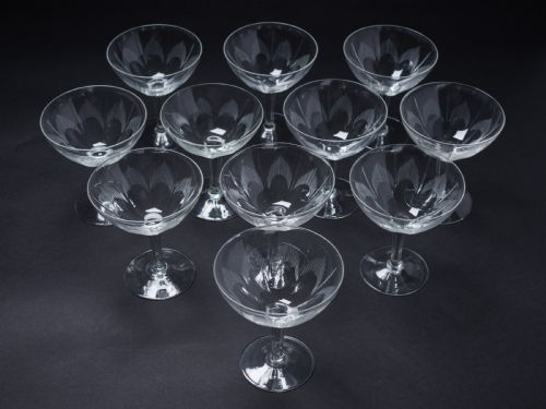 Set of 8 Art Deco Champagnes Circa 1930