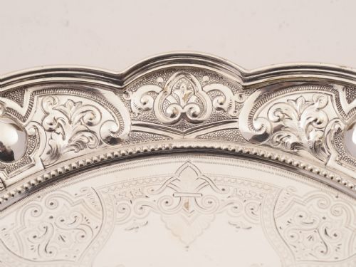 Victorian Silver Plated Salver/Tray Circa 1890