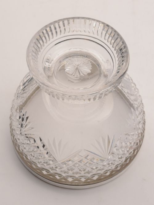 Edwardian Cut Glass and Silver Rimmed Bowl Birmingham 1910