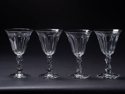 Set of 4 Art Deco Wine Glasses Circa 1930