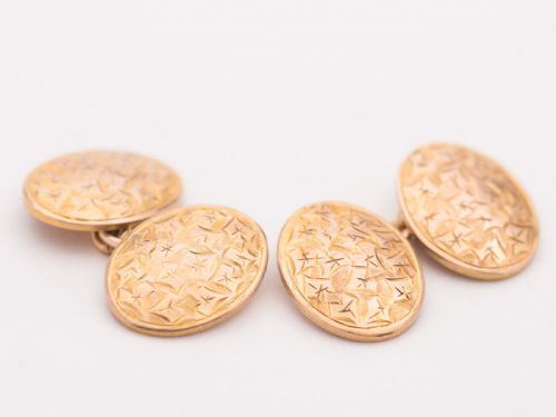  9kt Gold Cufflinks Chester 1912