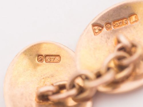 9kt Gold Cufflinks Chester 1912