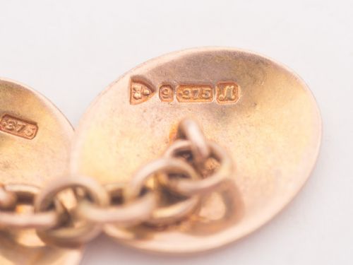 9kt Gold Cufflinks Chester 1912