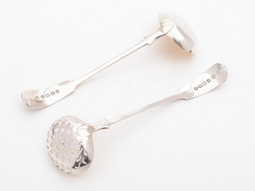 Rare Victorian Cased Silver Ladles Hallmarked Exeter 1875