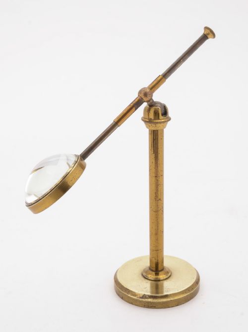 Victorian Scientific Brass Magnifying Glass Circa 1890