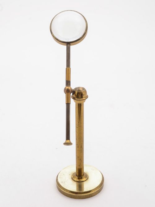 Victorian Scientific Brass Magnifying Glass Circa 1890