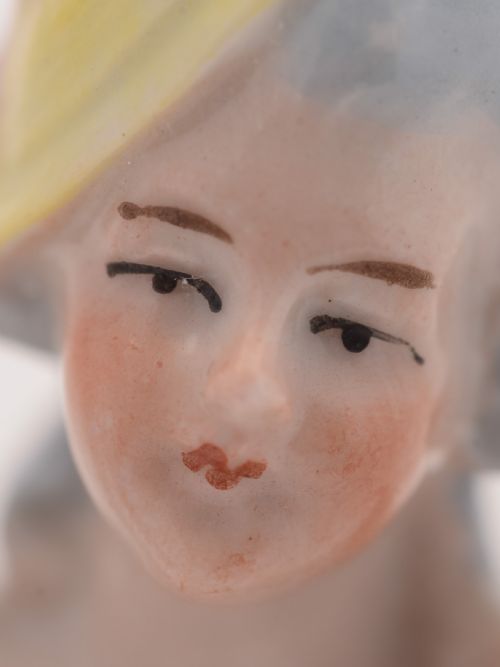 Nice Pair of German Porcelain Pin Dolls Circa 1925