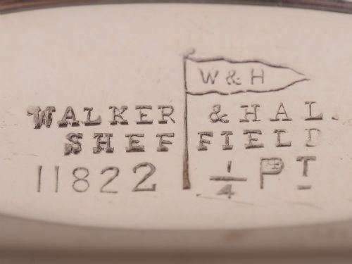 Edwardian Silver Plated and Crocodile Hip Flask Circa 1905