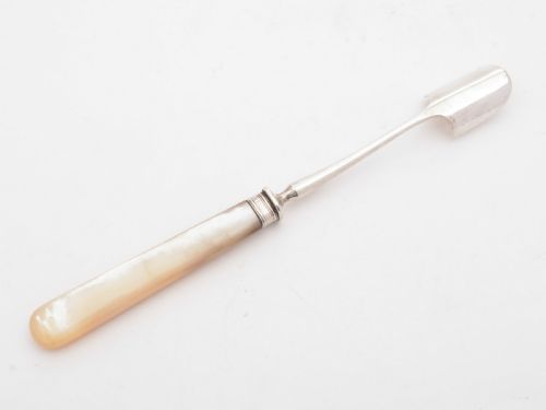 Nice Silver and Mother of Pearl Stilton Scoop Sheffield 1900