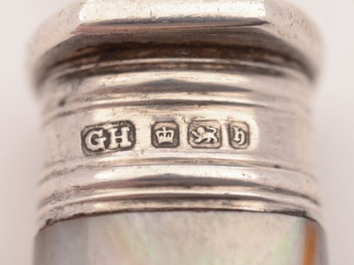 Nice Silver and Mother of Pearl Stilton Scoop Sheffield 1900