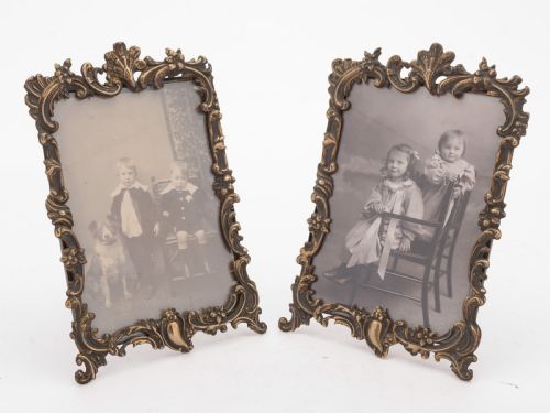Lovely Pair of Edwardian Brass Photo Frames Circa 1905