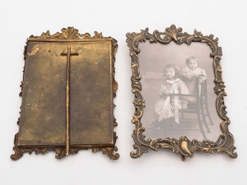 Lovely Pair of Edwardian Brass Photo Frames Circa 1905