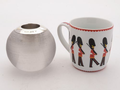 Unusually Large Silver Topped Match Striker Birmingham 1893