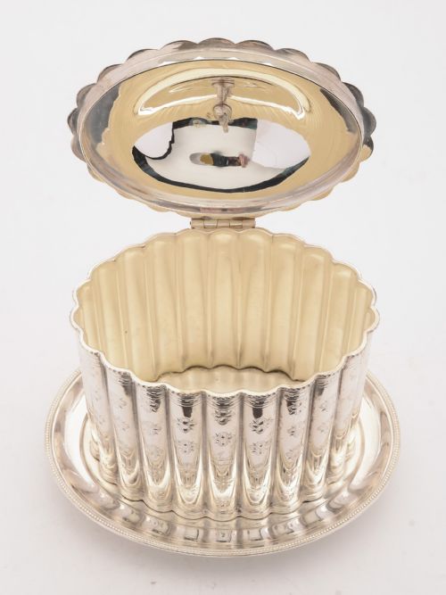 Superb Victorian Silver Plated Biscuit Box 1866