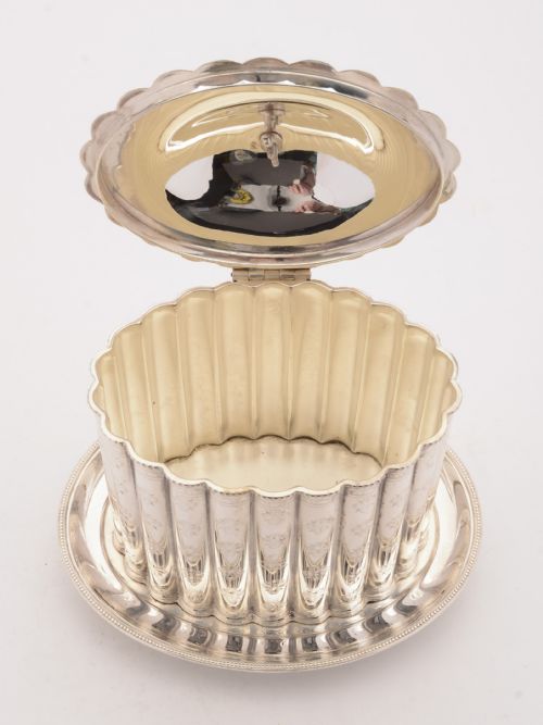 Superb Victorian Silver Plated Biscuit Box 1866