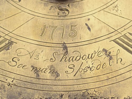 Early 18th Century Brass Sundial Dated 1715