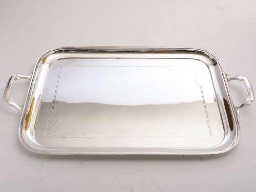 Superb Art Deco Silver Plated Tray Circa 1930