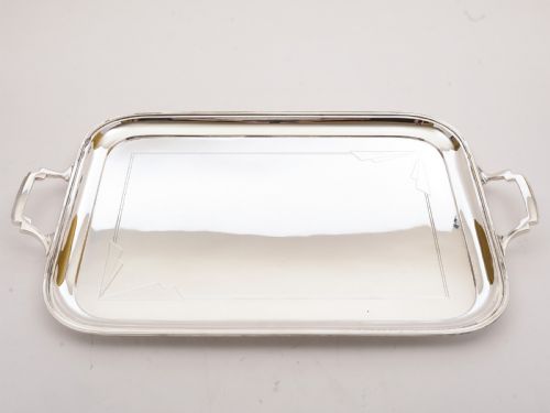 Superb Art Deco Silver Plated Tray Circa 1930