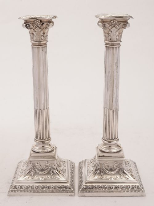 Gorgeous Pair of WMF Large Candlesticks Circa 1900