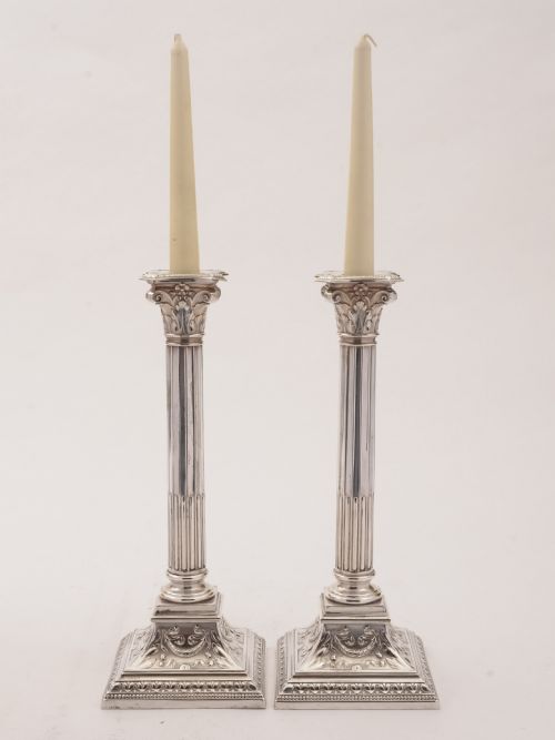 Gorgeous Pair of WMF Large Candlesticks Circa 1900