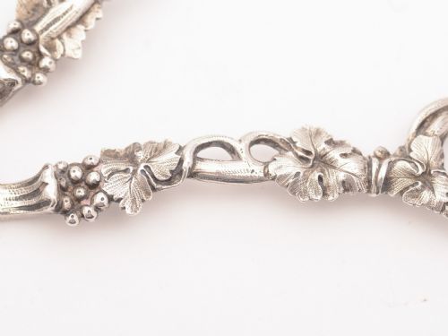 Unusual Victorian Silver Grape Scissors London 1885