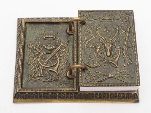Superb French Bronze Notepad Holder Circa 1920