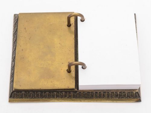 Superb French Bronze Notepad Holder Circa 1920