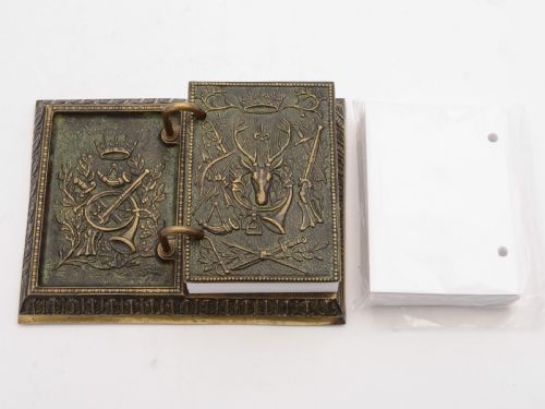 Superb French Bronze Notepad Holder Circa 1920