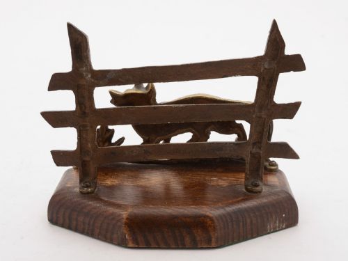 Charming Brass and Oak Letter Rack Circa 1930