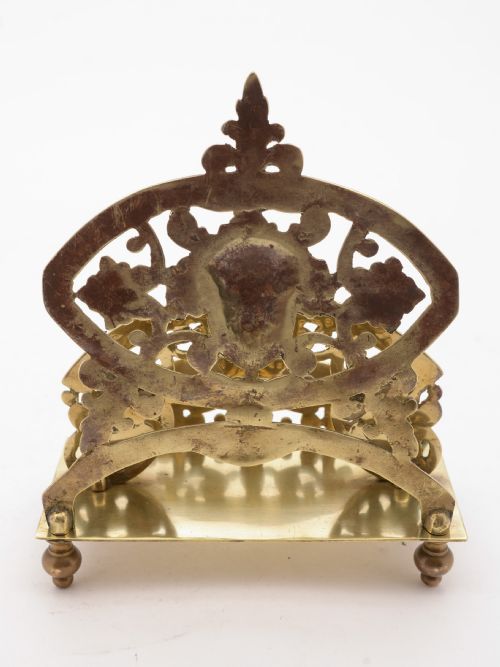 Charming Victorian Brass Letter Rack Circa 1890