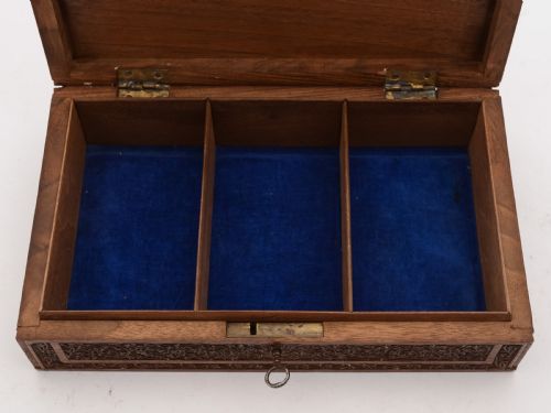 Superb Anglo-Indian Carved Jewellery Box Circa 1900