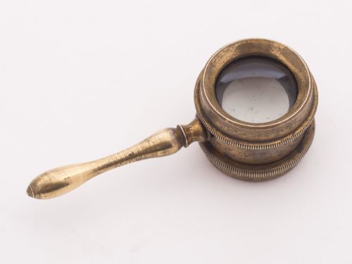 Nice Coddington Brass Magnifying Glass Circa 1870