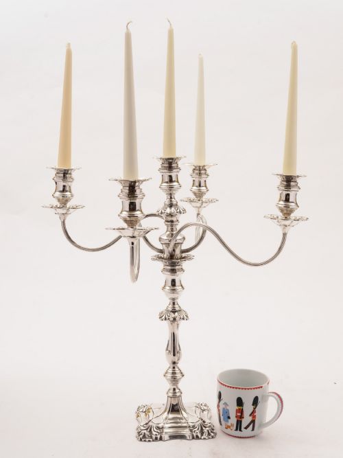 Stunning Silver Plated 4 Branch Candelabra Circa 1880