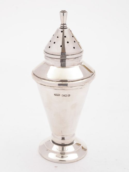 Superb Art Deco Style Silver Sugar Shaker Sheffield 1944