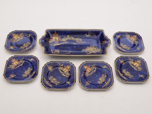 Fabulous Art Deco China Sandwich Set Circa 1930