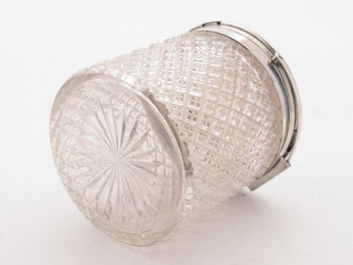 Rare Edwardian Mirror/Photo Topped Dressing Jar Birmingham 1909