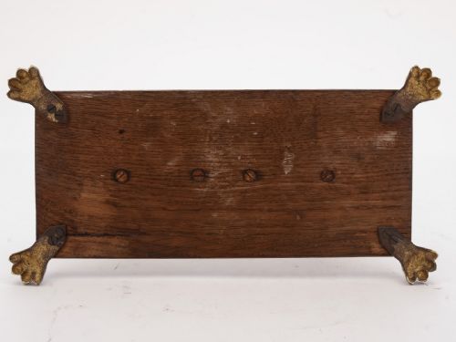 Fabulous Arts & Crafts Brass & Oak Dinner Gone 1892