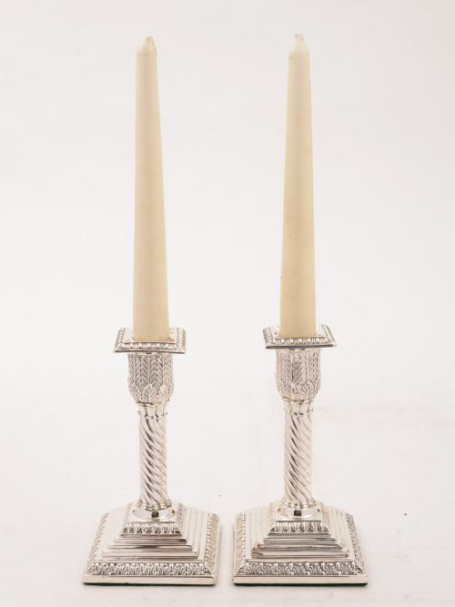 Nice Pair of Edwardian Silver Plated Candlesticks Circa 1905