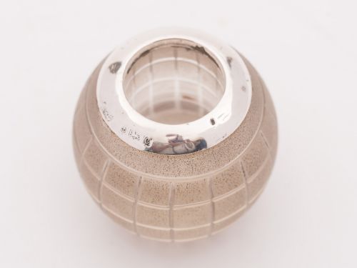 Superb Edwardian Silver Topped Golf Ball Matchstriker 1902