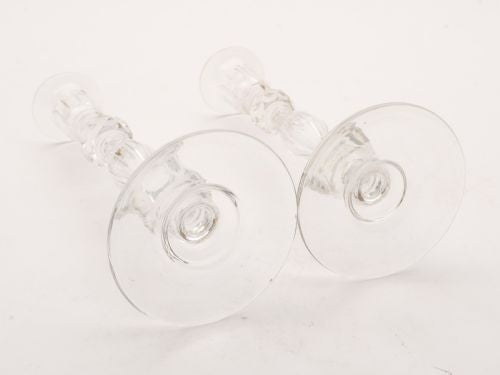 Wonderful Pair of Edwardian Glass Candlesticks Circa 1905