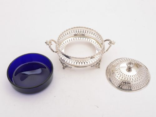 Gorgeous Edwardian Silver Plated Butter Dish Circa 1905