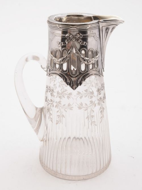 French Silver Topped Jug/Pitcher Circa 1900