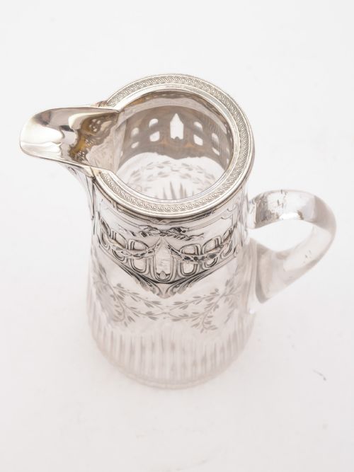 French Silver Topped Jug/Pitcher Circa 1900