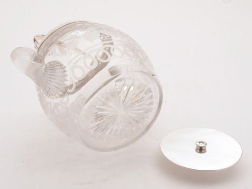 Lovely Victorian Trophy Style Glass Biscuit Box Circa 1890