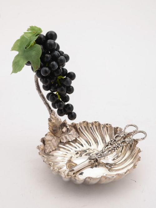 Charming Edwardian Silver Plated Grape Dish Circa 1905