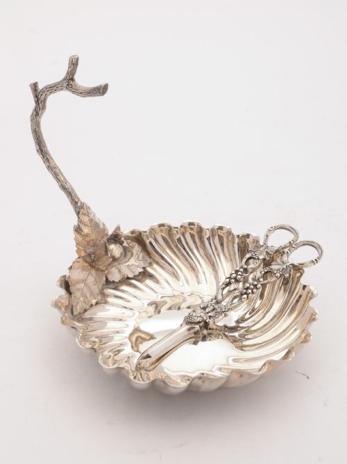 Charming Edwardian Silver Plated Grape Dish Circa 1905