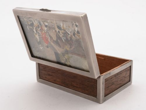 Superb Trinket Box with Hunting Scene Circa 1920