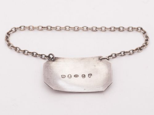 Nice Georgian Silver Madeira Decanter Label 1825